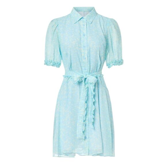 Derek Lam 10 Crosby x RTR Floral Mini Dress in Blue, Size IT 40/US 4 - Picture 1 of 8